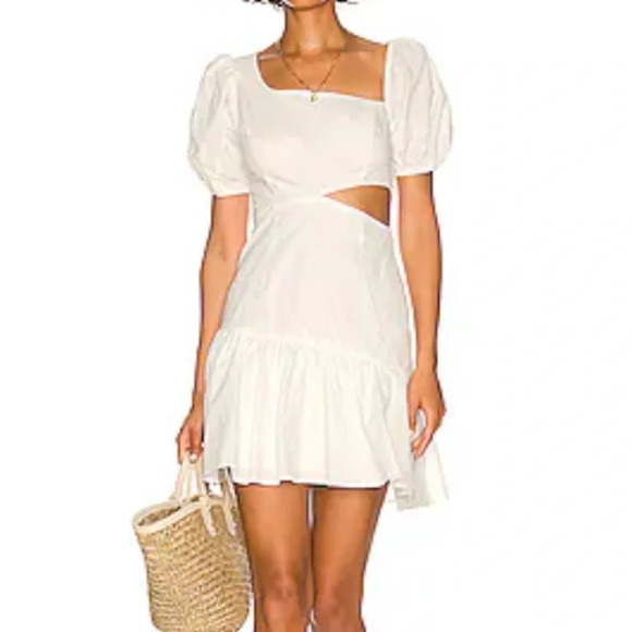 Astr the Label White Mayfair Dress with Cutout - Picture 1 of 10